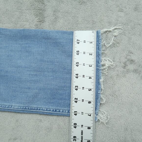 Hollister Straight Jeans Juniors Size 7 High-Rise 24" Inseam Cropped Distressed - Picture 7 of 14